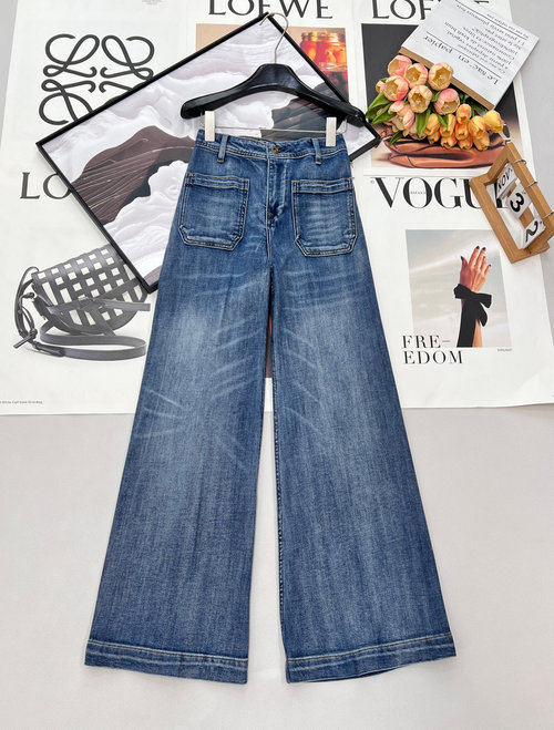 Polo Ralph Lauren High-waisted Straight Flare Jeans with Pocket