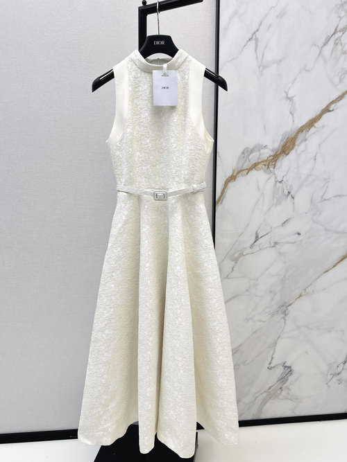 Dior Spring-Summer Relief Jacquard Belted Dress, Luxury Design