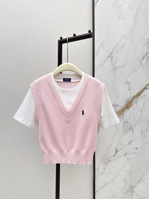 Polo Ralph Lauren Ralph Lauren Inspired Fake Two - Piece Fashion T - Shirt