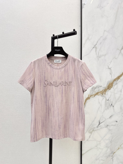 Loro Piana Logo Letter Embroidered Washed T-Shirt, High Density, Good Handfeel