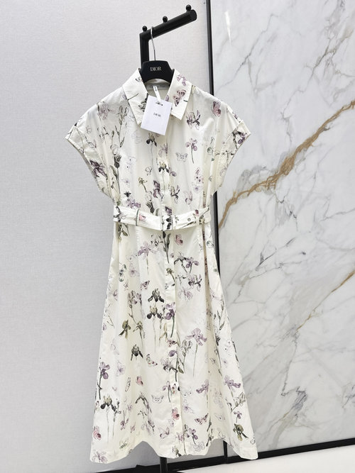 Dior Charming Butterfly Iris Print Dress for All Occasions