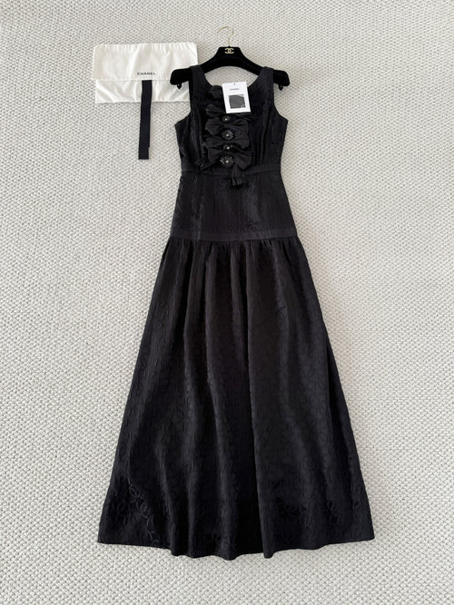 Chanel Elegant High - end Customized Jacquard Silk Dress