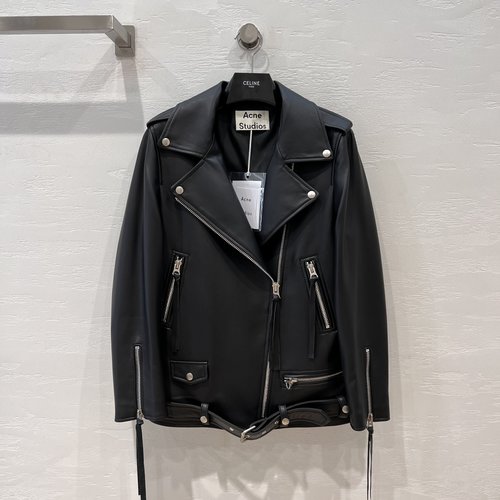 Dior Elegant Biker Jacket Crafted from Soft Sheepskin with Metal Zippers