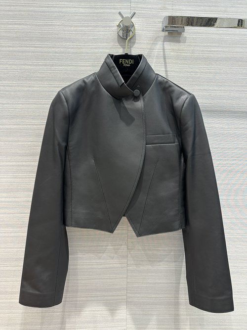 Dior Exclusive High-End Leather Jackets with Elegant Collar and Perfect Details for Mid-Aged Customers