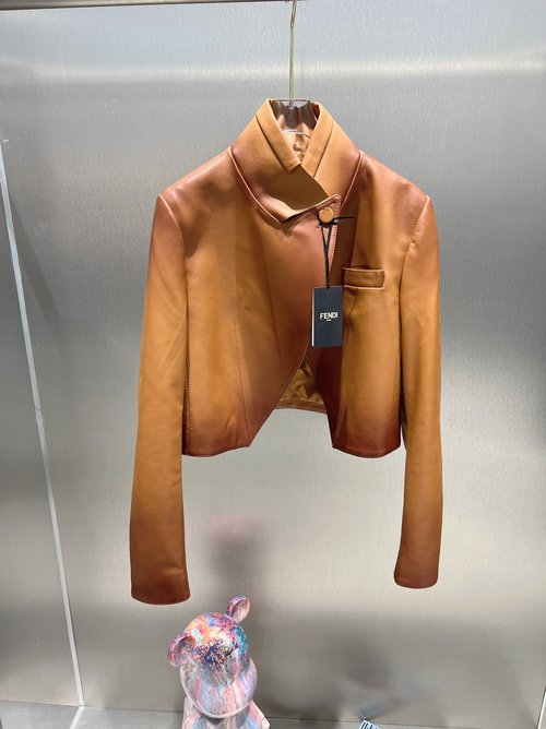 Dior Exclusive First Release High-End Original Quality Short Leather Jacket with Top Imported Leather and Handmade Oil Edge Craftsmanship for Mid-Aged