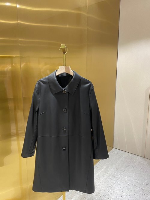 Hermes HE MES Designer Raglan - Sleeve Leather Jacket with Customized YB Leather