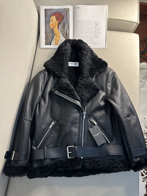 Yves Saint Laurent Imported Top-quality Merino Sheepskin Fur One-piece with Custom Hardware