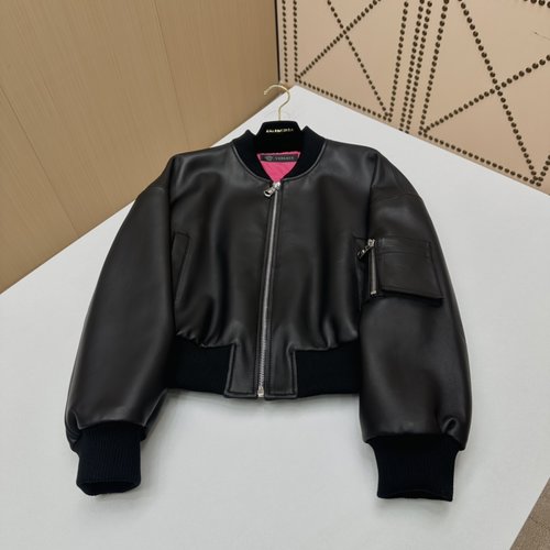 Versace Authentic Leather Heavily-Embroidered Baseball Attire with Original Hardware