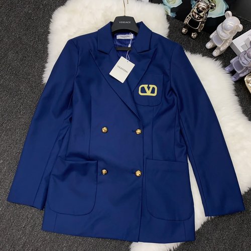 Valentino Fashionable Gold-Thread Embroidered Suit Jacket with Celebrity Style