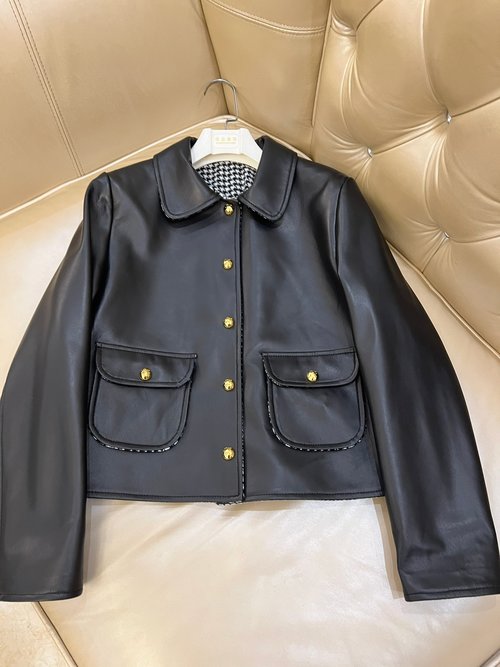 Chanel Exclusive Leather H - style Outerwear with Custom Hardware