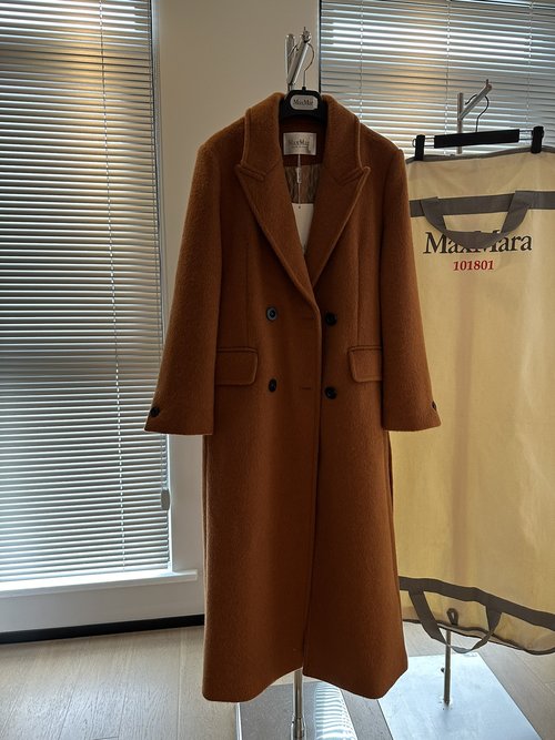 Max Mara Premium Suri Alpaca & High-Branch Wool Coat