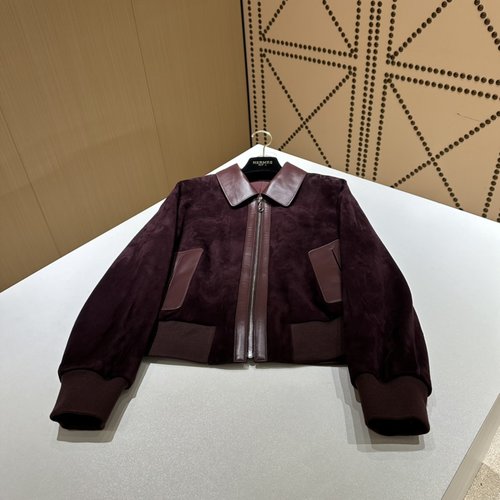 Hermes Premium Leather Jacket with Exquisite Oil Edging, Lightweight Goat Suede, Timeless Appeal