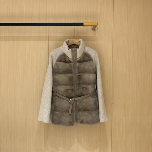 Louis Vuitton Luxurious Wool, Mink, and Goose Down Coat with Sheepskin Accents