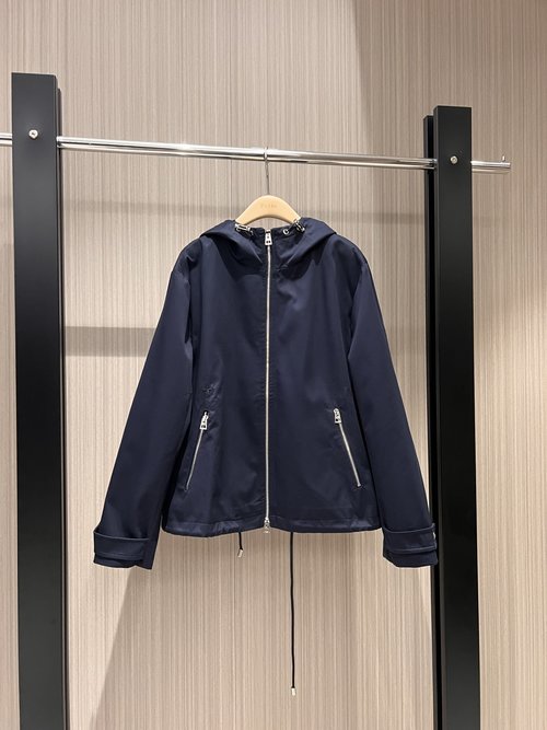Dior Classic Monogram Lined Hooded Jacket in Sophisticated Style