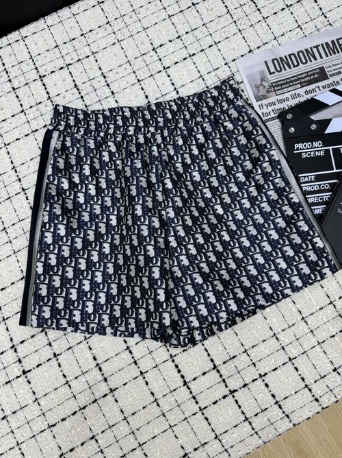 Dior Floral Embroidered Shorts with Comfort Elastic Waist