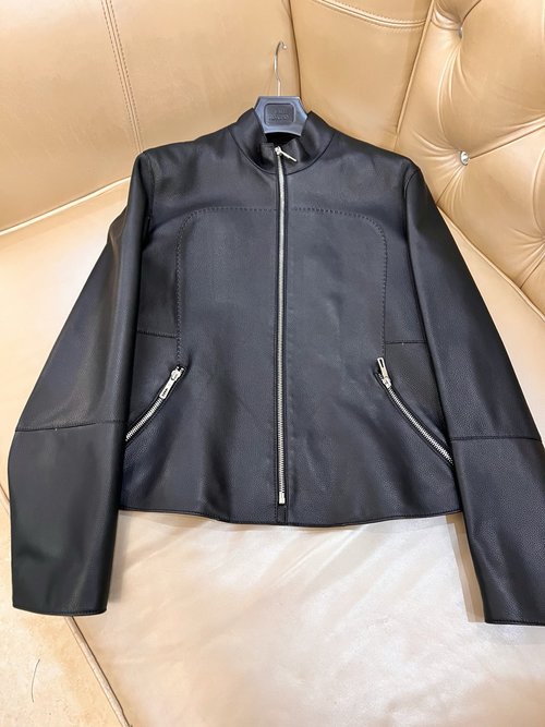 Hermes Classic Leather Coat with Cashmere, Turkish Lambskin and Artistic Lining