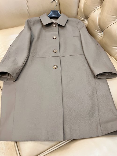 Hermes Leather Jacket Featuring a Unique Texture for a Chic and Casual Look