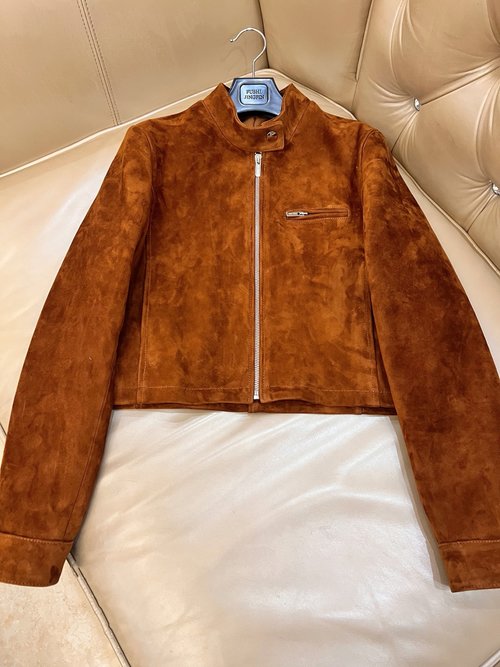 Miu Miu Leather Jacket, Sweet - Cool and Retro - styled, Versatile Design