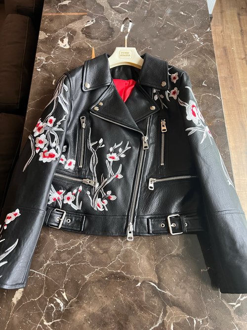 Alexander Wang Sophisticated Imported Lambskin Garment with Fine Embroidery