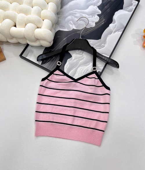 Chanel Slingback Striped Knit Tank Top: Unique Style and Comfort
