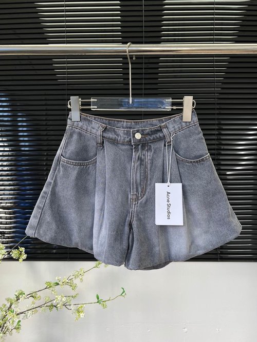 Miu Miu Cargo Shorts with Logo Patch and Inner Lining