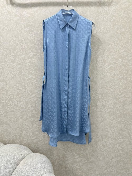 Fendi Sophisticated Custom Imported Jacquard Camisole Skirt with Double F Patterns