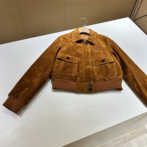 Miu Miu Chic Vintage - Style Imported Leather Blend Suit