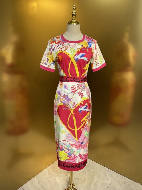 Dolce & Gabbana Silk Wide-Leg Trousers, Skirt and Knitted Cotton T-Shirt Set