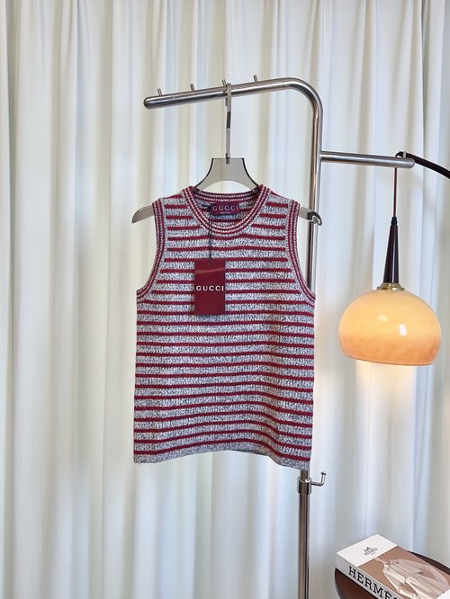 Gucci Custom Wool Vest with Striped Pattern, Thick and Cozy