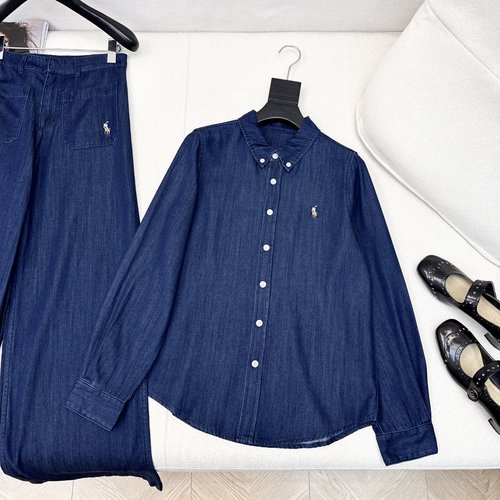 Polo Ralph Lauren Classic Logo - Embroidered Denim Casual Outfit for Everyday Use