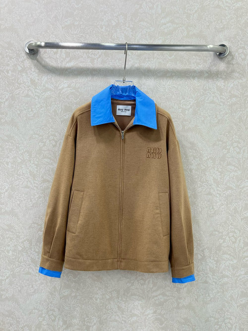 Loro Piana Contrast-Collar Faux Two-Piece Woolen Blazer with Zipper Details