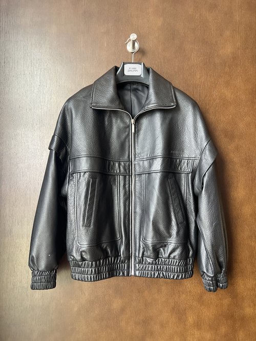 Yves Saint Laurent Fashionable Genuine Leather Jacket with Custom Leather and Hardware