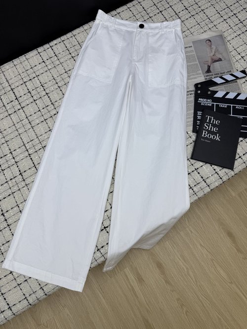 Dior Embroidered Bee Logo Straight-Leg Trousers for Timeless Appeal