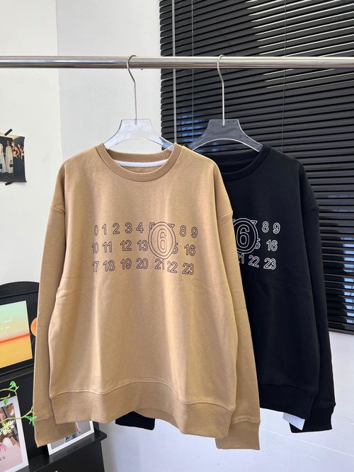 Maison Margiela Two-color Digital Loose Sweatshirt, Pure Cotton