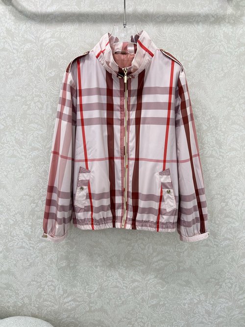 Burberry Small Stand-Collar Sun-Protection Windbreaker with Vintage Lining