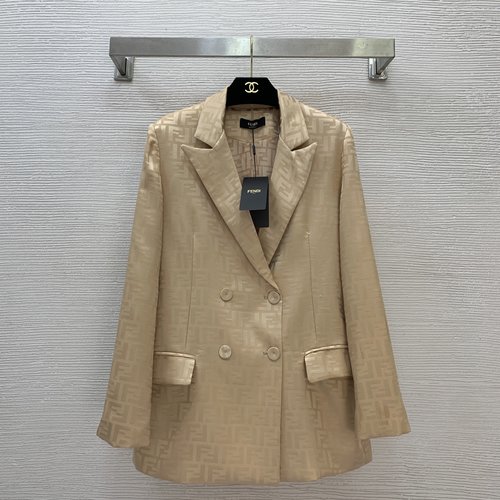 Fendi Cozy Knit Sweater with Ribbed Collar & Cuffs