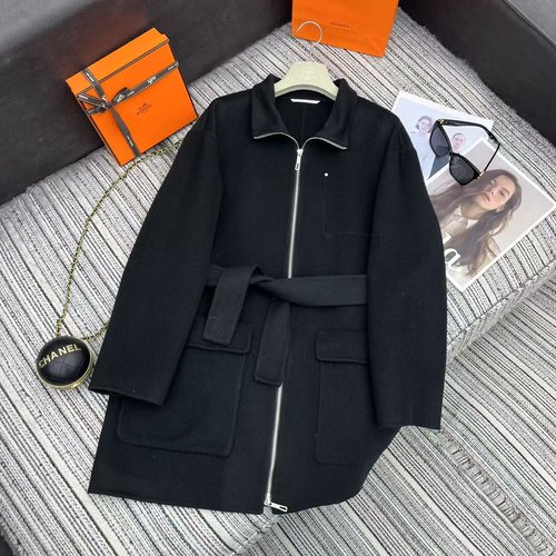 Hermes Recommended Early Autumn-Winter Double-Sided Cashmere Coat