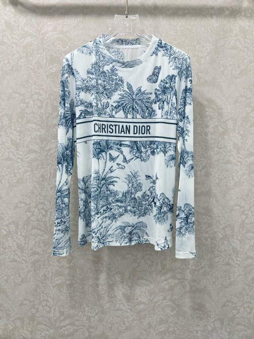Dior Mesh Base Layer with Jungle Garden Print and Logo