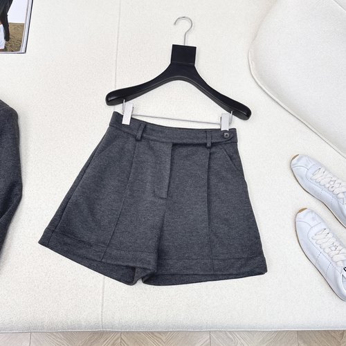 Brunello Cucinelli Minimalist High - end Grey Suit Set with Badge Decoration