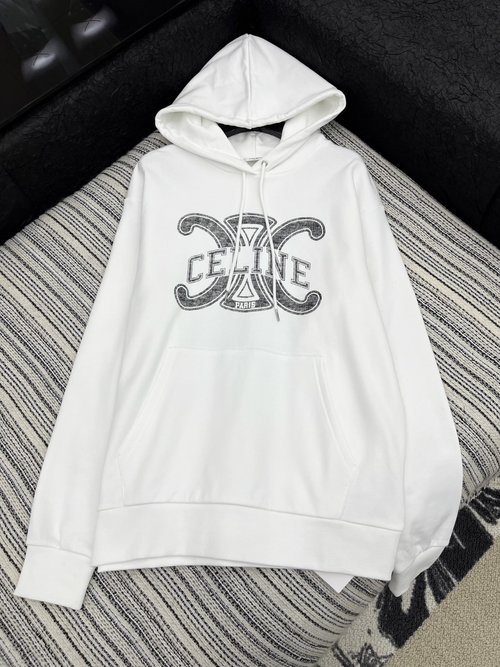 Celine Classic Hooded Sweatshirt, Versatile and Comfortable