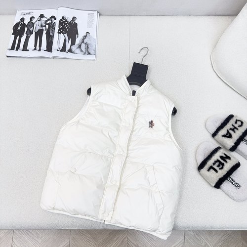 Moncler Furry Lamb Wool Down Vest, Classic and Versatile