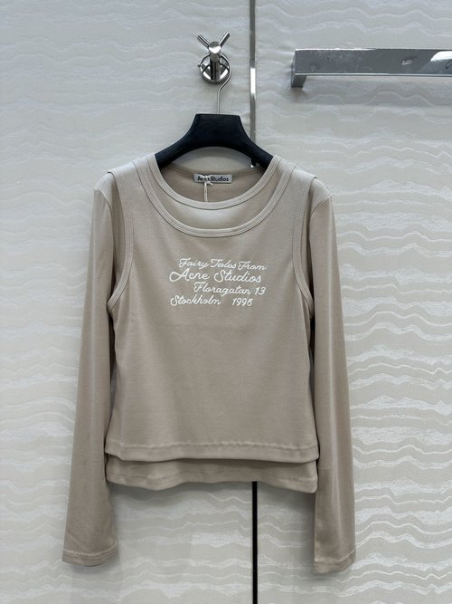 Dior Popular Two-Piece Long-Sleeved Top with Letter Print and Slim Fit