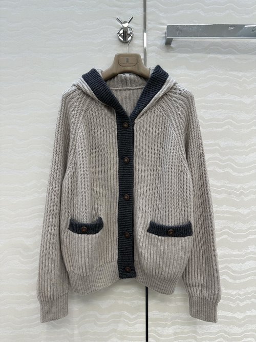 Brunello Cucinelli Italian Luxury Cashmere Hooded Coat: Timeless Classic Design