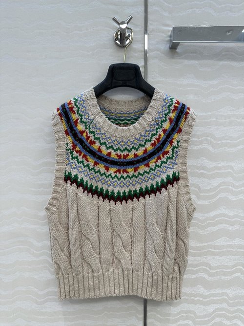 Polo Ralph Lauren Exclusive Original Single Quality Fair Isle Embroidered Wool Vest