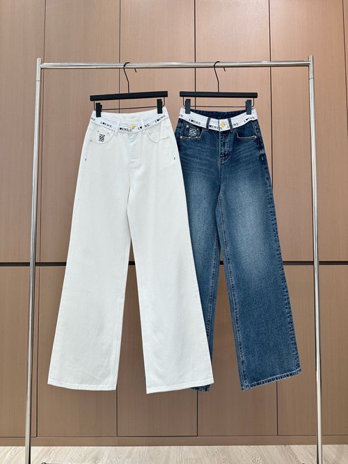 Loewe Designer Color-Block Jeans, High Comfort