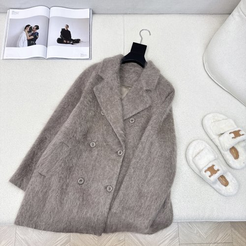 Max Mara Minimalist Mid-Long Wool-Cashmere Blend Coat