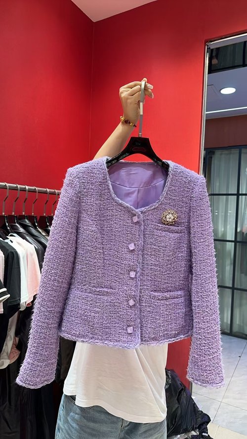 Chanel Gorgeous Lavender Purple Coat with Soft and Comfortable Fabric