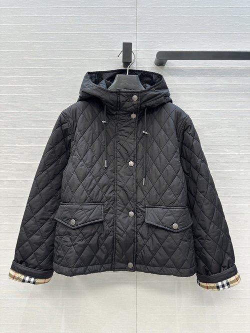 Burberry Exclusive First-Release Diamond Quilted Hooded Cotton Jacket