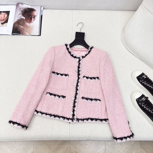 Chanel Exquisite Contrast - Colored Braided Trim Collar Jacket