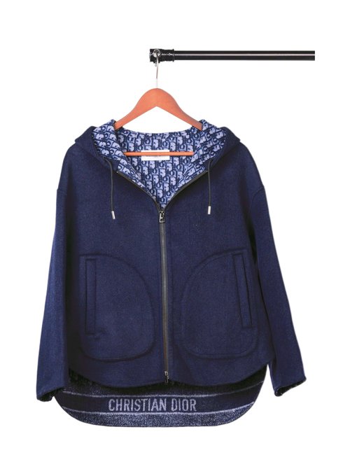 Chanel Comfortable Short Wool Overcoat with Round Collar and Hood, Three Colors, Comes with Dust Bag